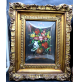 COPPIA QUADRI QUADRETTI CON NATURE MORTE VASO DI FIORI - DIPINTI AD OLIO -