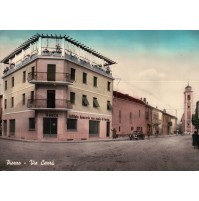 Cartolina Piozzo, Cuneo - Via Carrù - Banca Sanpaolo - Viaggiata 1965 - C4-2216