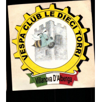 DECALCOMANIA - VESPA CLUB LE DIECI TORRI VILLANOVA D'ALBENGA - 7,5 X 7,5 CM