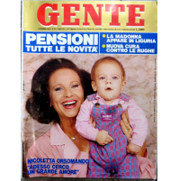 DIC 1986 - GENTE - PENSIONI NICOLETTA ORSOMANDO - LA MADONNA APPARE IN LIGURIA