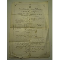 DIPLOMA PAGELLA SCUOLA ELEMENTARE PUBBLICA DEL COMUNE DI ONZO - 1893 - 32-27