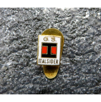 DISTINTIVO CALCIO PIN BADGE - G.S. ITALSIDER - PIEDINO LA MEDAGLIA GENOVA -