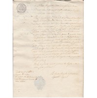 DOCUMENTO 1814 ECCELENTISSIMA CAMERA DI GENOVA  BOLLO DI SOLDI 4 