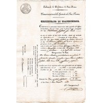 DOCUMENTO 1828 REGIA PREFETTURA DI SAN REMO IMPERIA BOLLO CENT.30 4-199