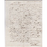 DOCUMENTO SCRITTO A MANO DA  GENOVA 1860 