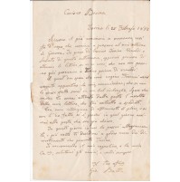 DOCUMENTO SCRITTO A MANO PREFILATELICA DA TORINO A GENOVA 1852 3-388