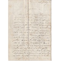 DOCUMENTO SCRITTO A MANO PREFILATELICA DA TORINO A GENOVA 1858 3-389