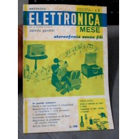 ELETTRONICA MESE 1963 N° 8 - STEREOFONIA SENZA FILI -  Vintage