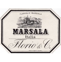 ETICHETTA VINO MARSALA ITALIA FLORIO & C  - ORIGINALE -