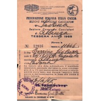 FEDERAZIONE ITALIANA DELLA CACCIA CACCIATORI SEZIONE DI ALBENGA - 1965