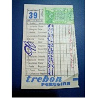 FIGLIA TOTOCALCIO - CONCORSO N° 39 - TREBON PERUGINA - 9/6/1957
