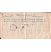 FOGLIETTO CON SCRITTA E FIRMA DEL SINDACO DI ONZO - 23 GENNAIO 1948 C10-854