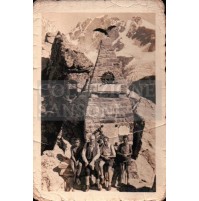 FOTO ANNI '30 - MONUMENTO C.A.I. IN MONTAGNA - SEZIONE VALTELLINESE -  C12-132