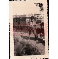 FOTO ANNI '40 - BAMBINI CON CANE IN VILLA AD ALASSIO -  