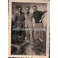 FOTO ANNI '40 - TRE AMICI PANTALONI ALLA ZUAVA - 