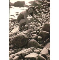 FOTO ANNI '50 --- BELLA RAGAZZA CON COSTUME DA BAGNO --