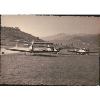 FOTO ANNI '60 - AEROPORTO DI VILLANOVA D'ALBENGA - AEROPLANI BIPLANO