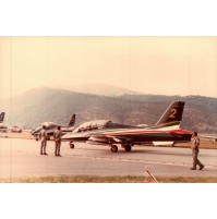 FOTO ANNI '90 - FRECCE TRICOLORI ALL'AERPORTO DI VILLANOVA D'ALBENGA SV  C16-579