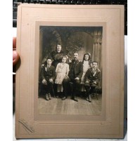 FOTO CARTONATA  ANNI 20/30 - FAMIGLIA ITALIANA NEGLI STATI UNITI - NEW JERSEY -