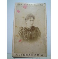 FOTO CARTONATA PRIMI '900 - RAGAZZA - FOTO CAV. F. CASTELLANI ALESSANDRIA 