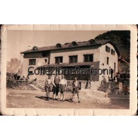 FOTO DEL 1930ca - FOTO DI ALPINISTI SCALATORI DAVANTI A RIFUGIO MONTAGNA C12-178
