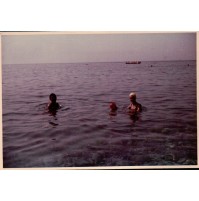 FOTO DEL 1963 - COPPIA DI FRATELLI AL MARE DI MENTON - FRANCIA FRANCE 