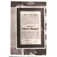 FOTO MANIFESTO FUNEBRE SINDACO FILIBERTO ROMAGNOLI 1962 ALBENGA D.C. 