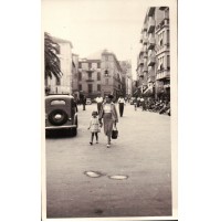 FOTO SU CARTOLINA MAMMA E FIGLIA AD ALBENGA 1940-50