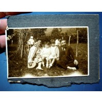 FOTOGRAFIA ANNI 20 - GRUPPO DI FAMIGLIA - SU CARTONCINO - 