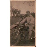 FOTOGRAFIA ANNI '20 - SIDECAR MOTOCICLETTA INDIAN - VINTAGE - 