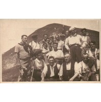 FOTOGRAFIA ANNI '30 - GRUPPO DI ALPINISTI ESCURSIONISTI SU MONTAGNA - 