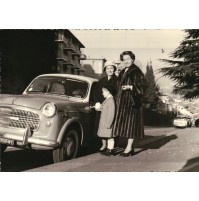 FOTOGRAFIA ANNI '50 - FAMIGLIA A LUGANO SVIZZERA - AUTOMOBILE FIAT - 