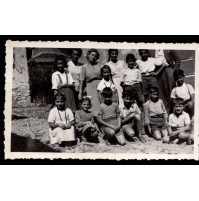 FOTOGRAFIA DEL 1949 - GRUPPO DI BAMBINI A MERETA - GENOVA