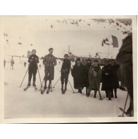 FOTOGRAFIA SCIATORI SCI IN MONTAGNA NEVE - ANNI '30 - 