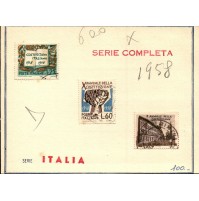 FRANCOBOLLI REPUBBLICA ITALIANA SERIE COMPLETA 1958 - COSTITUZIONE