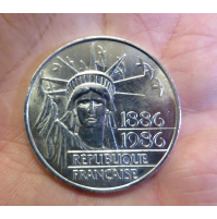 Francia 100 Franchi 1986 Argento - 100 Anni della Statua della Libertà -