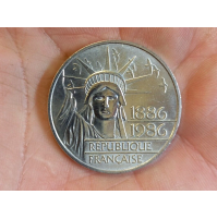 Francia 100 Franchi 1986 Argento - 100 Anni della Statua della Libertà