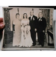 GROSSA FOTO ANNI 40/50 - FAMIGLIA - SCENA DI UN MATRIMONIO - 