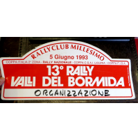 GROSSO ADESIVO - 13° RALLY VALLI DEL BORMIDA -ORGANIZZAZIONE - 1993 - MILLESIMO