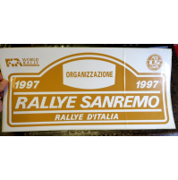 GROSSO ADESIVO - RALLYE SANREMO 1997 - ORGANIZZAZIONE -