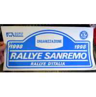 GROSSO ADESIVO - RALLYE SANREMO 1998 - ORGANIZZAZIONE -