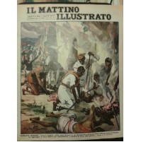 IL MATTINO ILLUSTRATO 13 APR. '36 BARBARIE DUCE AEROPORTO LITTORIO 