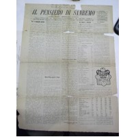 IL PENSIERO DI SANREMO 15 DIC 1918 SANTUARIO DI VEREZZO SOLO PRIMA PAGINA 1-60BI
