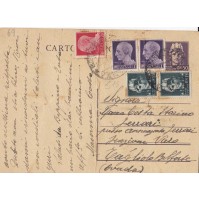 INTERO POSTALE 1946 BELLA AFFRANCATURA PER TAGLIOLO BELFORTE OVADA C3-69