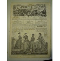 LA MODE ILLUSTREE - DIMANCHE 1868 - JOURNAL DE LA FAMILLE - VERY RARE - 