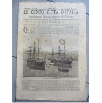 LE CENTO CITTA' D'ITALIA - 1887 - GENOVA - SUPPLEMENTO ILLUSTRATO DEL SECOLO