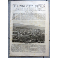LE CENTO CITTA' D'ITALIA - 1890 - AQUILA - SUPPLEMENTO ILLUSTRATO DEL SECOLO