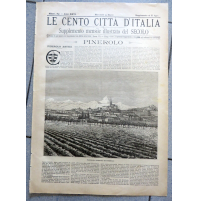 LE CENTO CITTA' D'ITALIA - 1891 - PINEROLO - SUPPLEMENTO ILLUSTRATO DEL SECOLO
