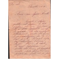 LETTERA DEL 1930 SCRITTA DA  Villanovetta Verzuolo CN