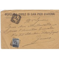 LETTERA IN BUSTA OSPEDALE CIVILE DI SAN PIER D'ARENA GENOVA 1908 13-117